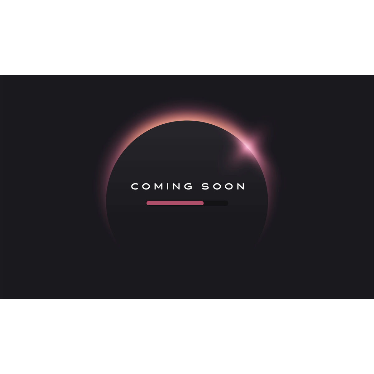 Coming soon text on abstract sunrise dark background with motion effect S5704518_0